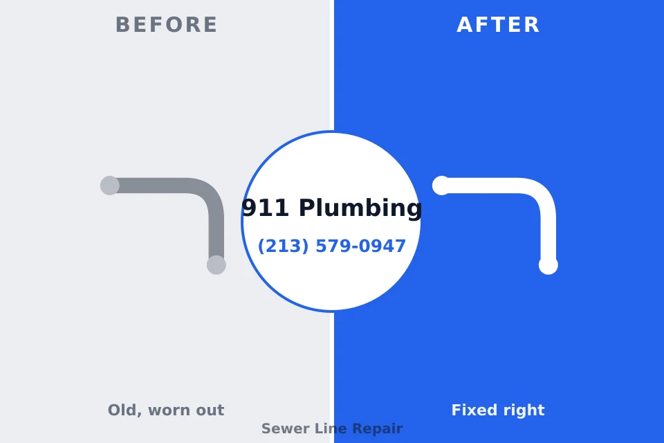 Before and after: plumbing company Pelham Manor, NY